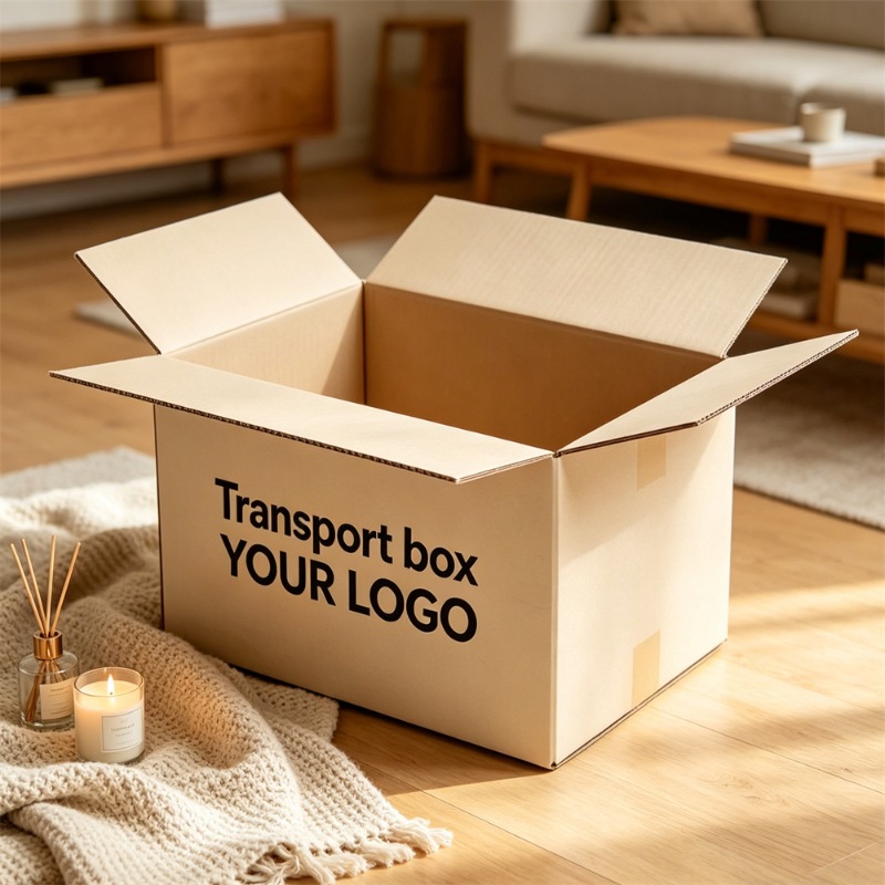 Brown Foldable Corrugated Transport Box