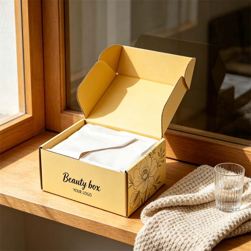 Floral Design Corrugated Beauty Box