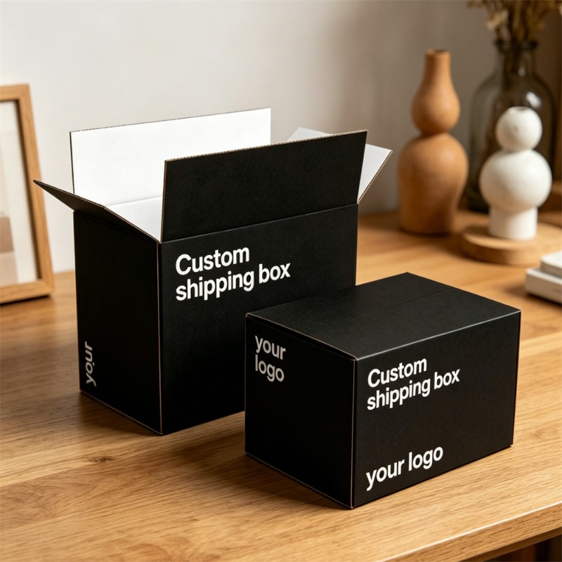 Matte Black Corrugated E-commerce Box (1)