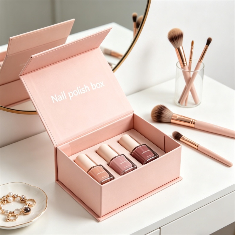 Pink 3-Bottle Nail Polish Gift Box