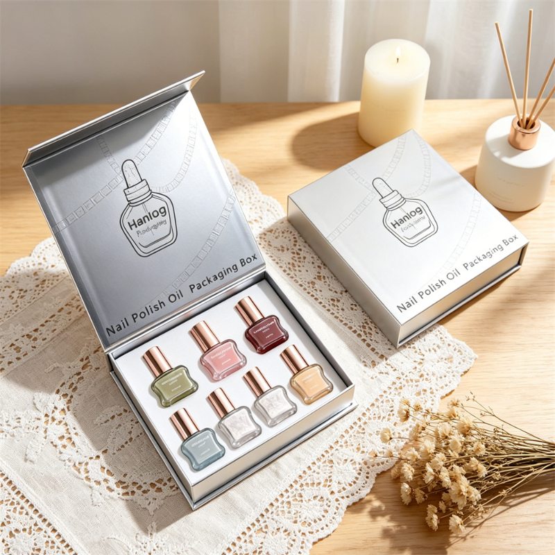 Silver Nail Polish Set Box
