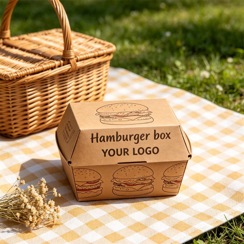Custom Kraft Burger Takeaway Box