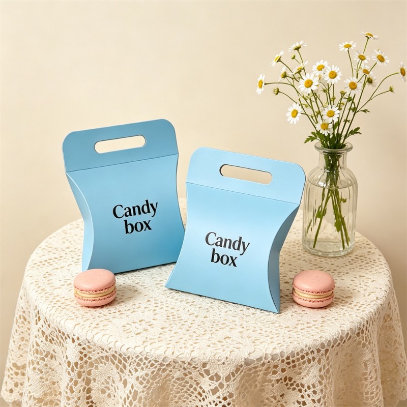 Blue Curved Handle Candy Box