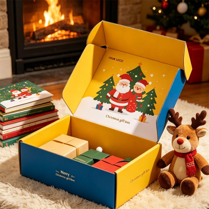 Creative Folding Christmas Box With Santa Design