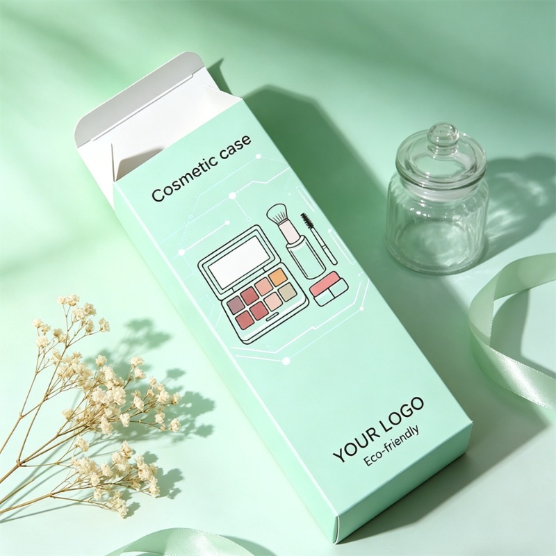 Custom Mint Green Makeup Packaging Box