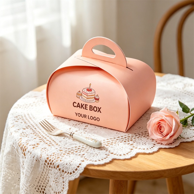 Custom Pink Cake Carry Box