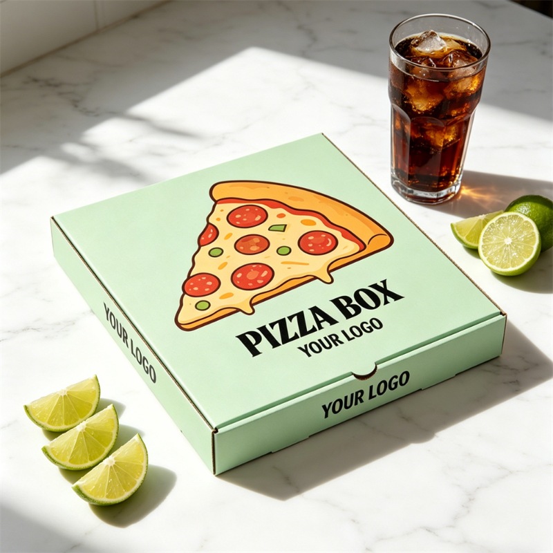 Custom Printing Green Pizza Box For Takeaway