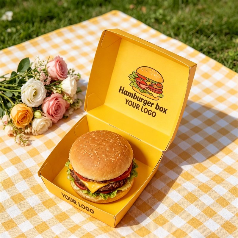 Greaseproof Burger Boxes For Takeaway And Picnic
