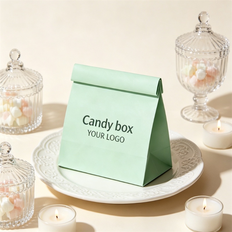 Green Folding Candy Paper Box