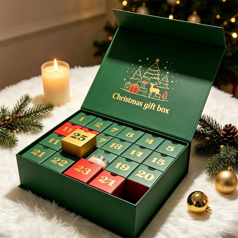 Luxury Wooden Advent Calendar Box For Christmas Countdown