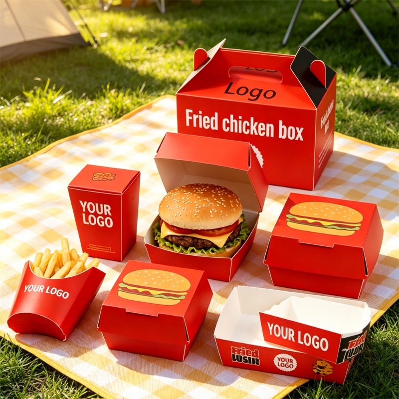 Red Anti-Grease Fried Chicken Picnic Box