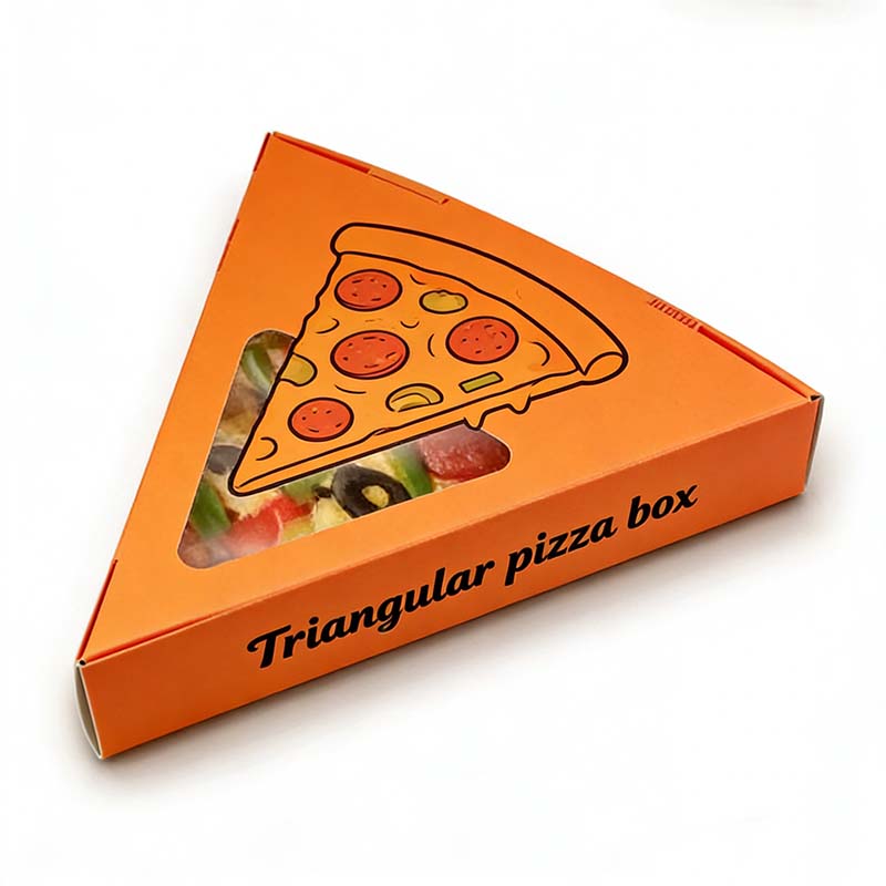 Custom Orange triangular pizza box