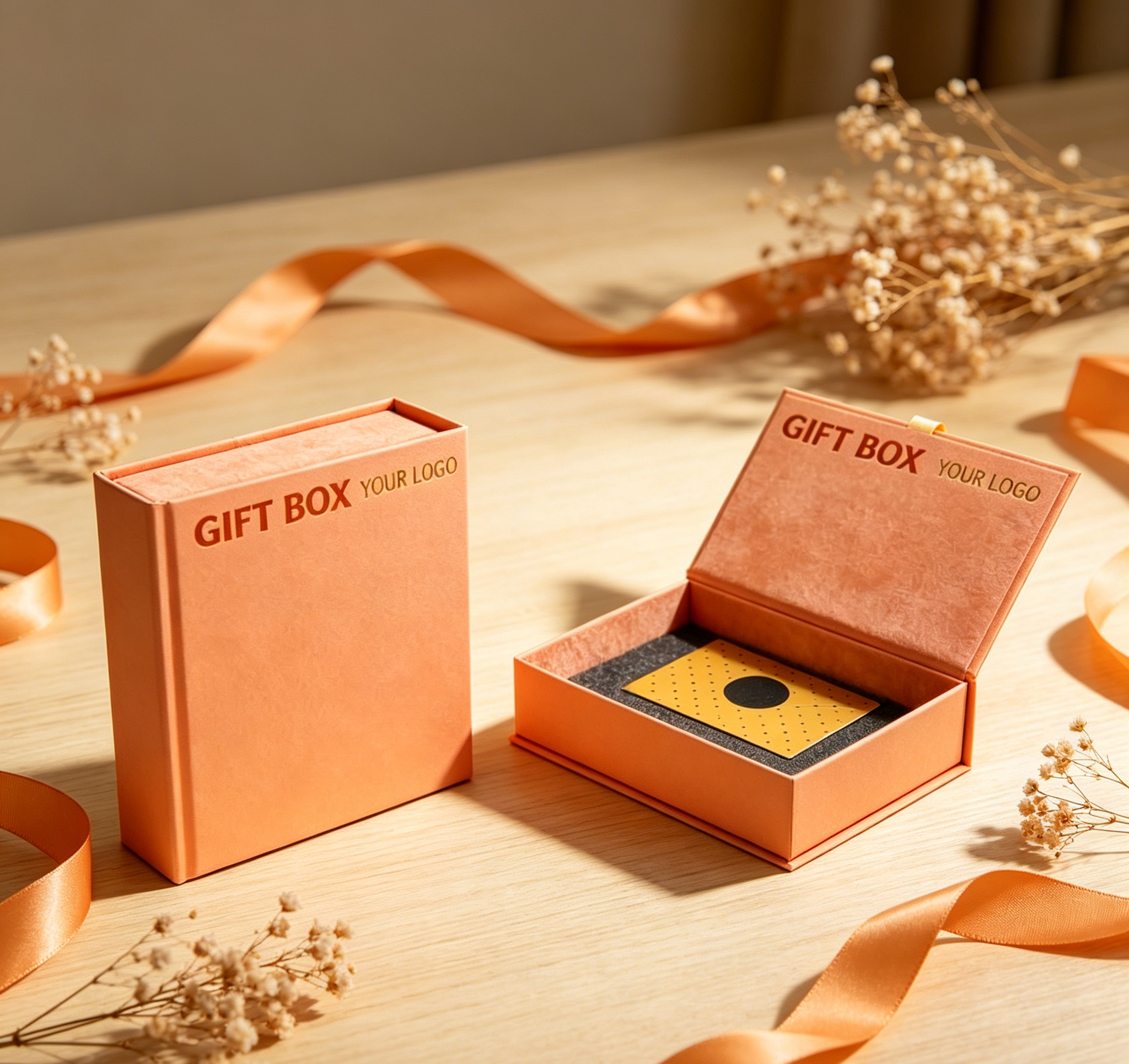 Aesthetic Terracotta Orange Magnetic Gift Box
