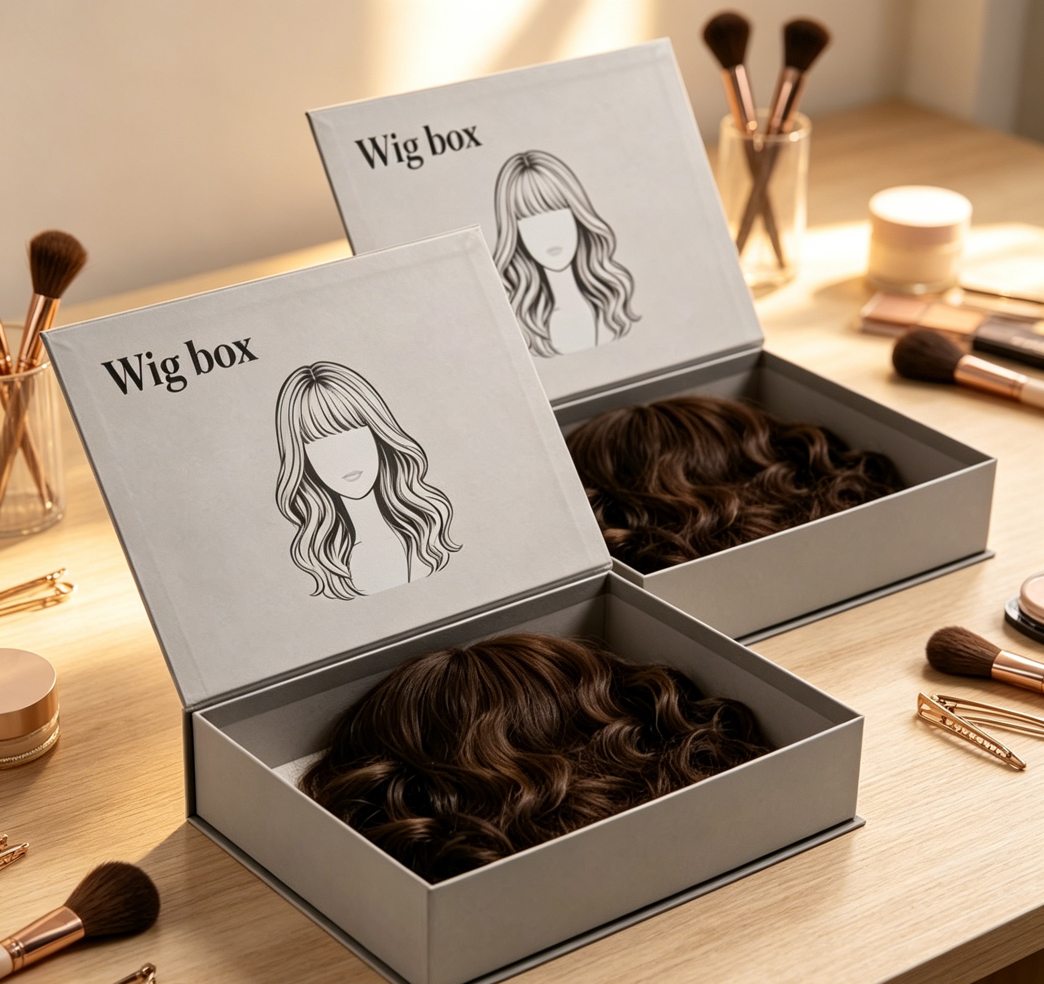 Custom Logo Wig Display Box