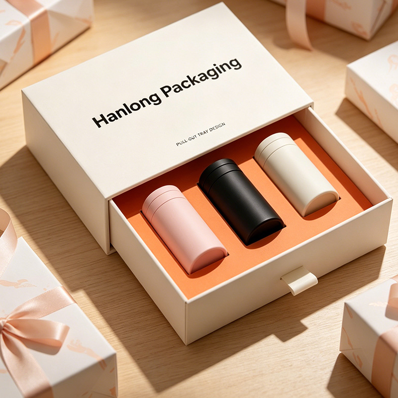 Luxury Skincare Set Packaging Pull-Out Drawer Gift Box