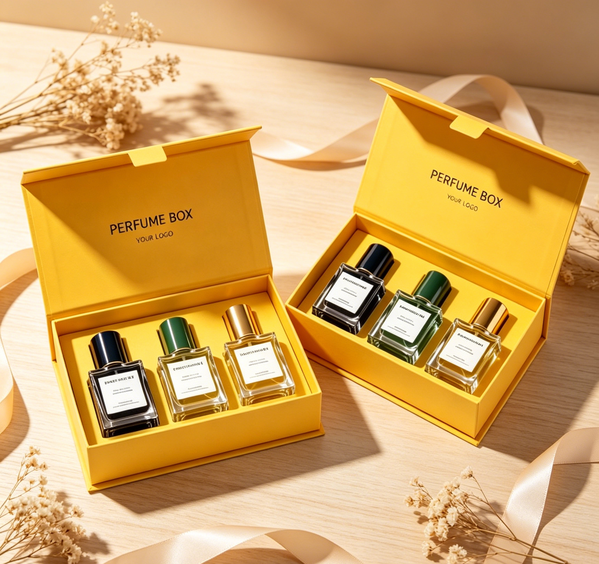 Custom Logo Perfume Gift Box 3pcs Set Luxury Box