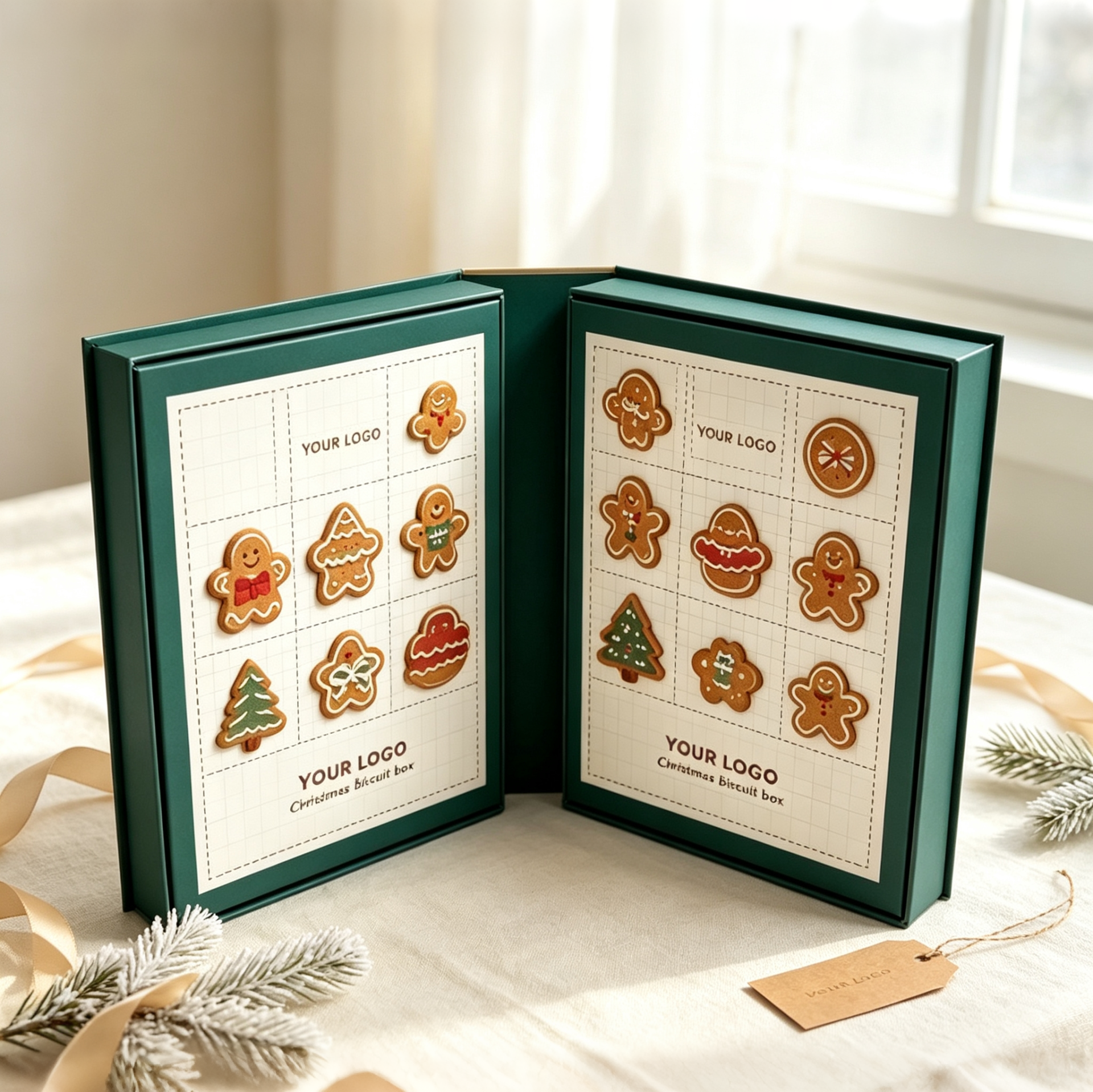 Dual-Door Micro-Perforated Advent Calendar Surprise Box