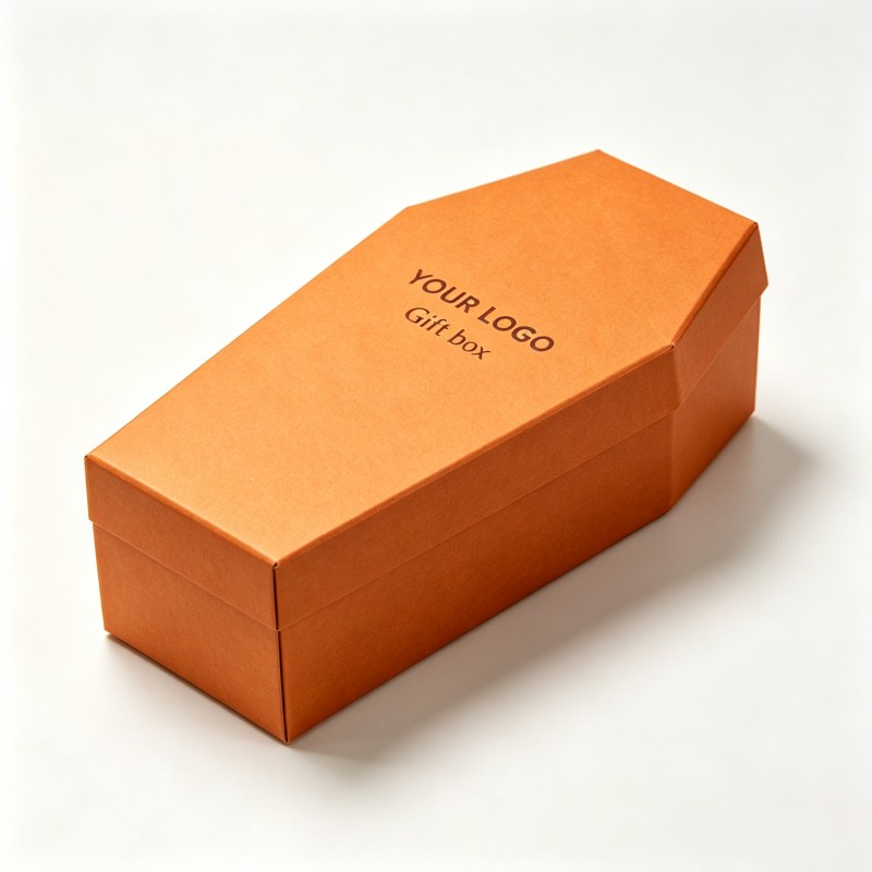 orange Hexagonal packaging box