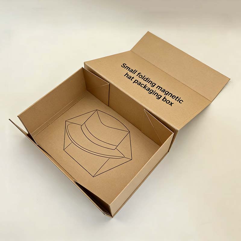 Foldable magnetic hat box