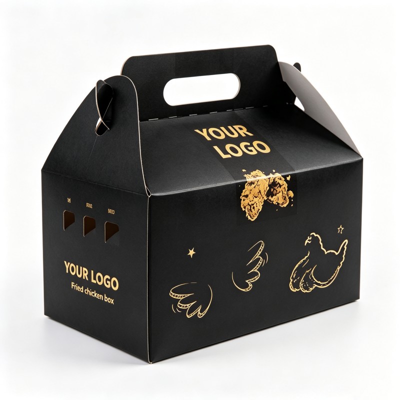 Black fried chicken boxes