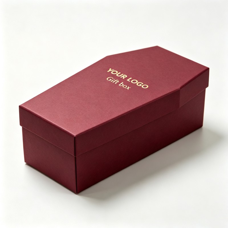 Red Hexagonal packaging box