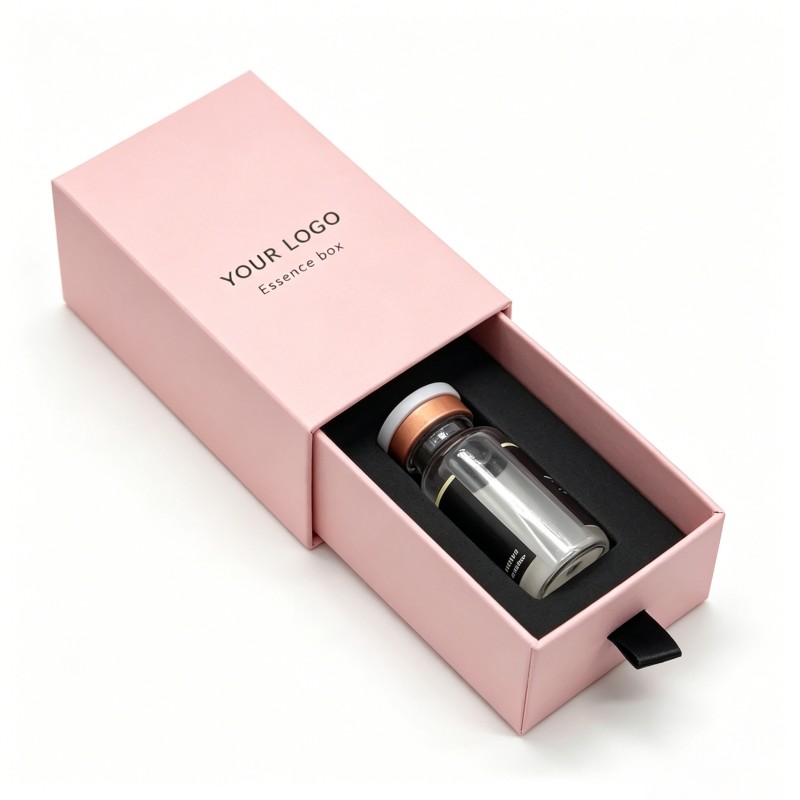 Customized pink supplement packaging box