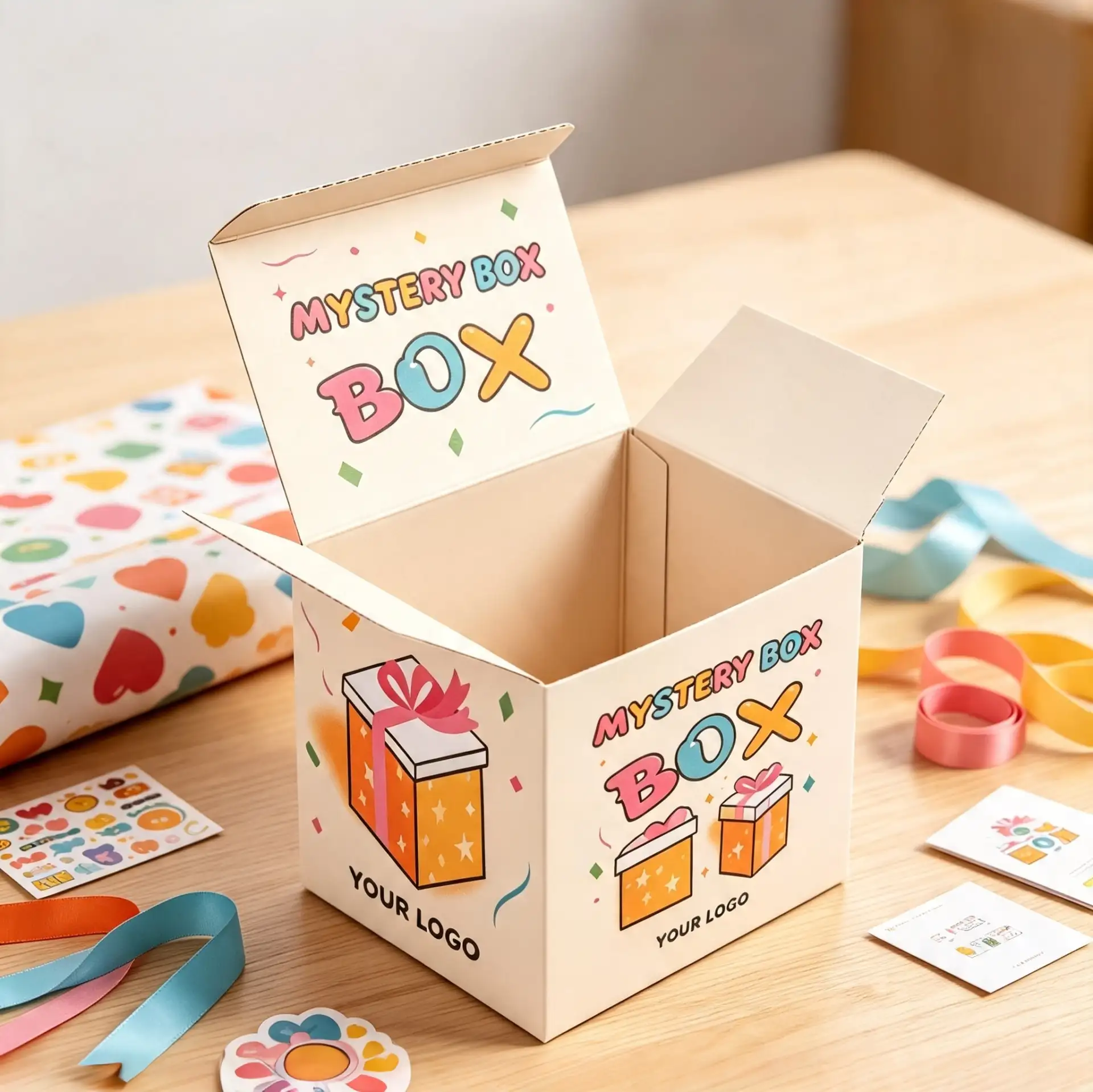 Affordable Colorful Mystery Box Customizable Gift Box