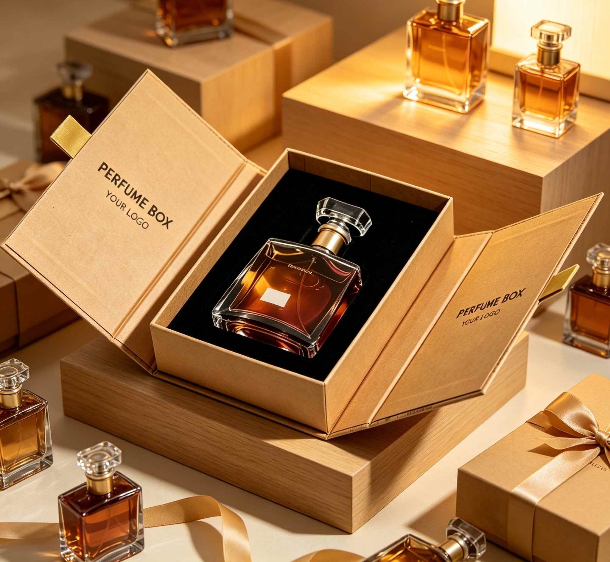 Custom Logo Perfume Gift Box Recyclable Cardboard Packaging