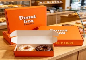 Custom Orange 2-Piece Donut Gift Box