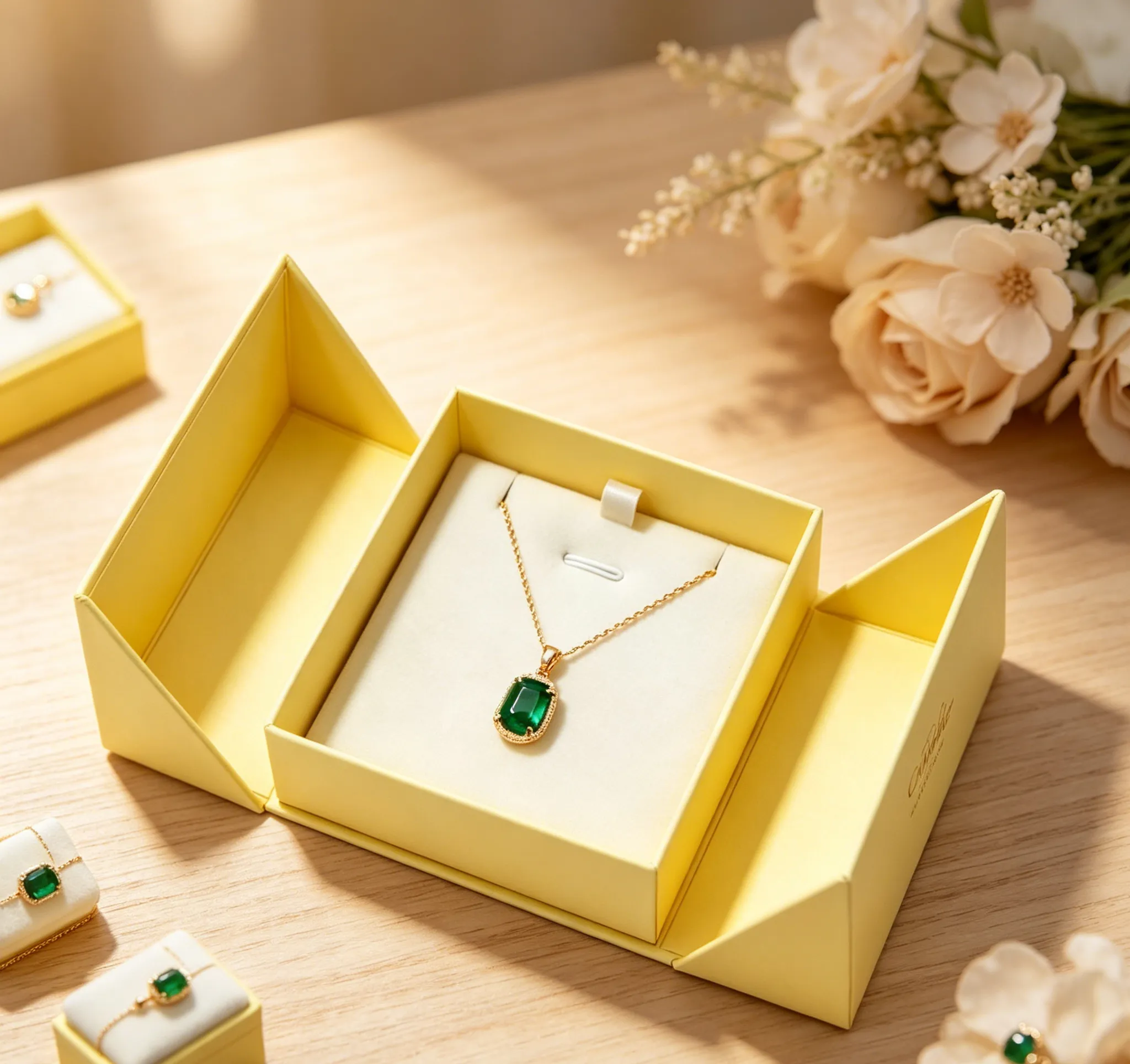 Jewelry Box Magnetic Closure Necklace Display Packaging