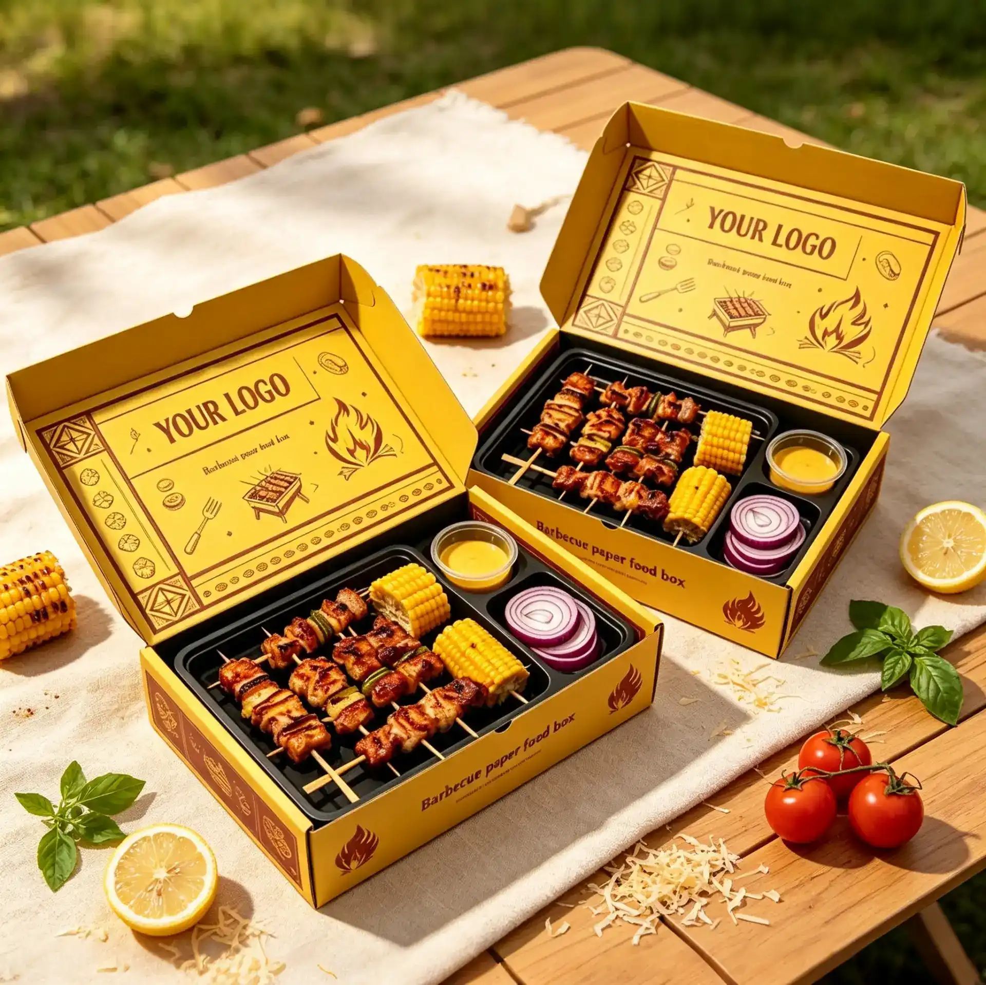 Leakproof Barbecue Paper Food Box