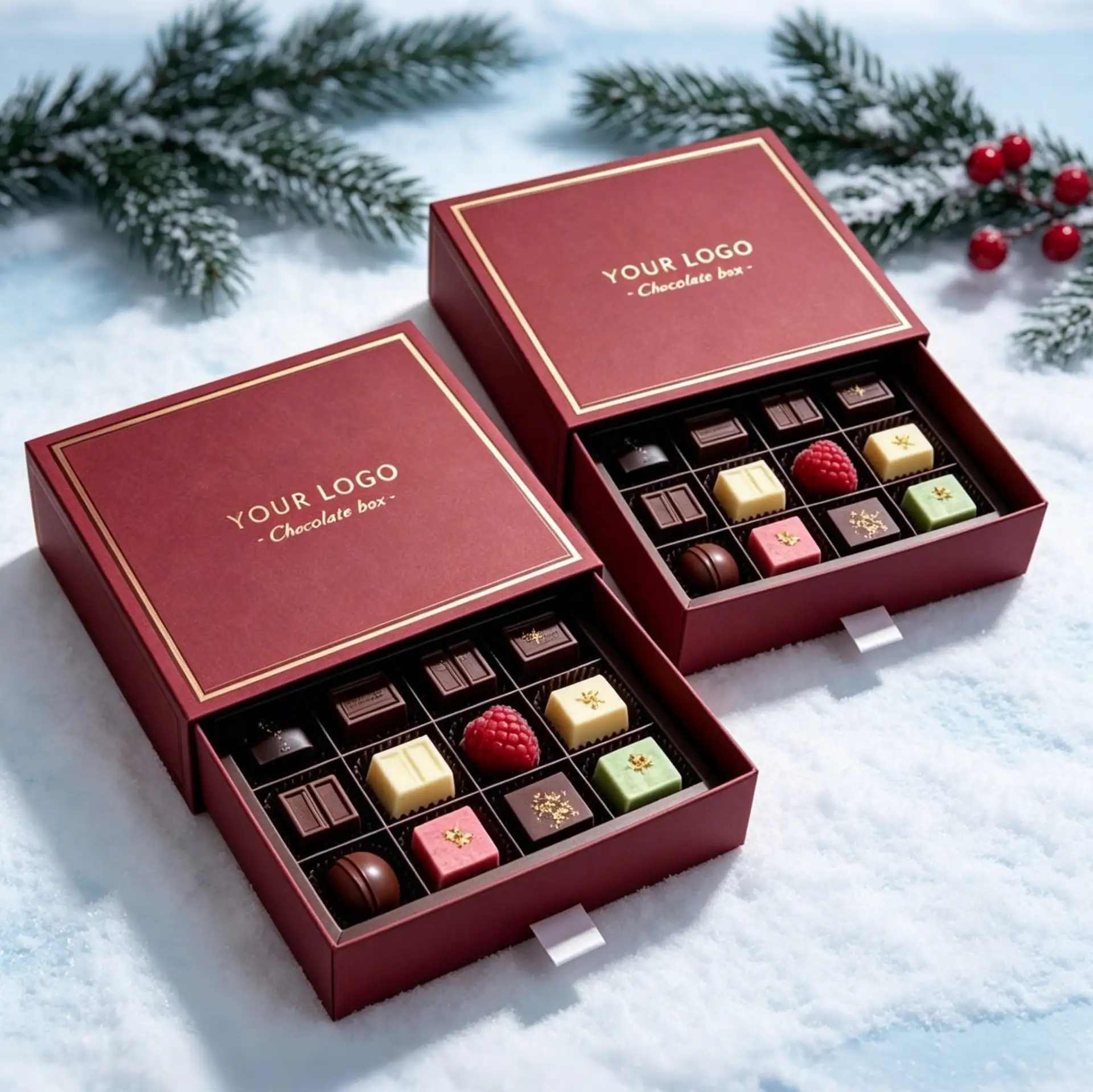 Luxury Packaging for Gourmet Assorted Pralines Chocolate Box