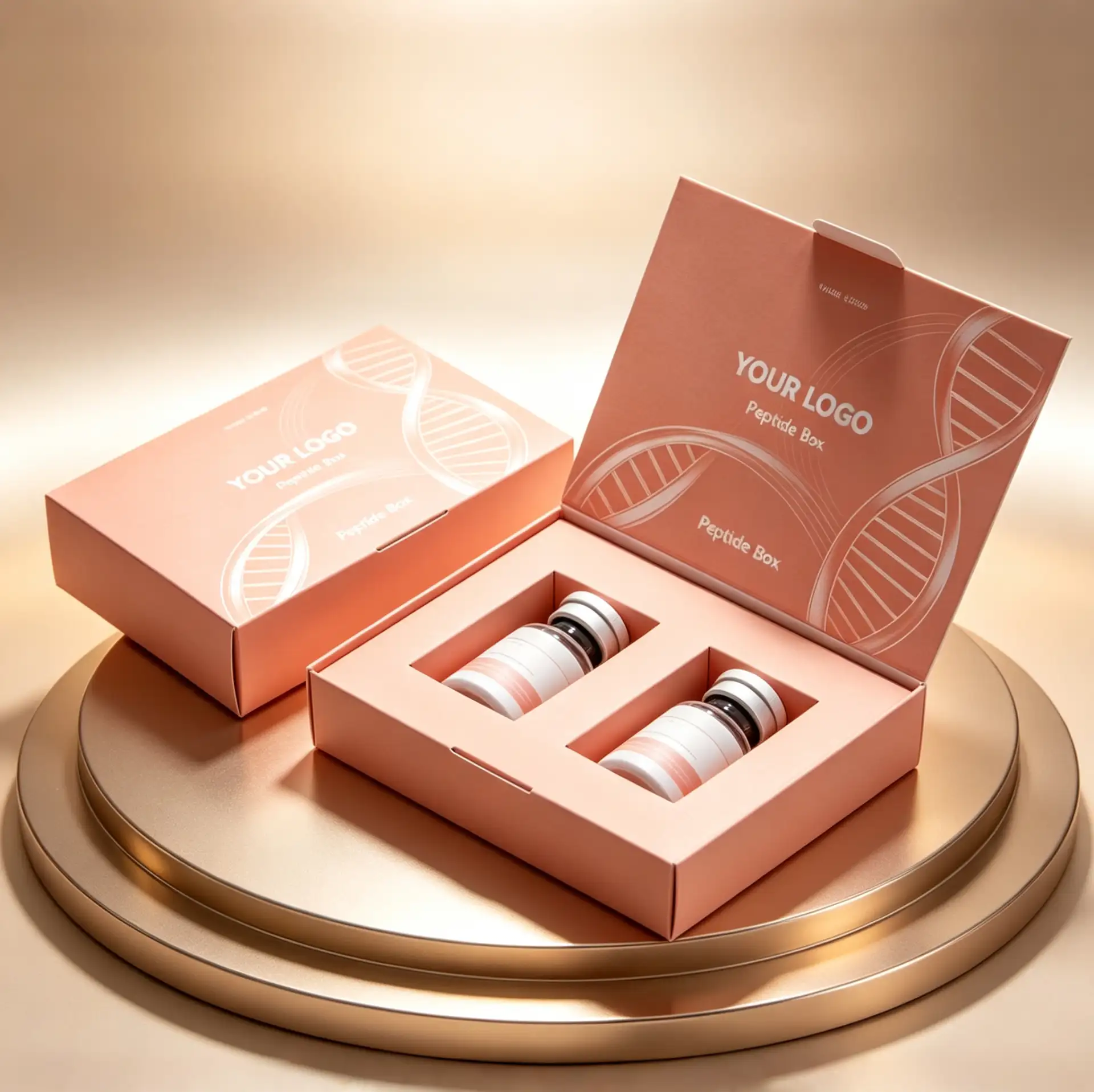 Premium Peptide Essence Box Luxury Pink Biotech Gift Set5