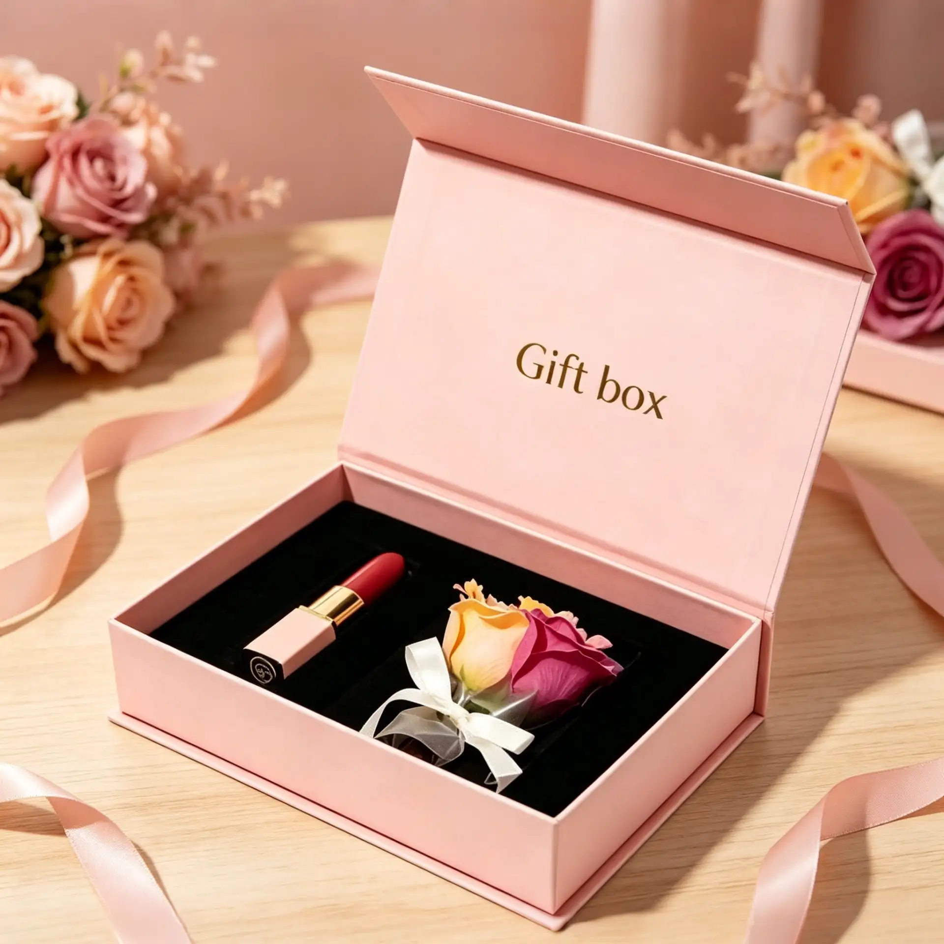 Romantic Pink Surprise Box for Valentine's Day