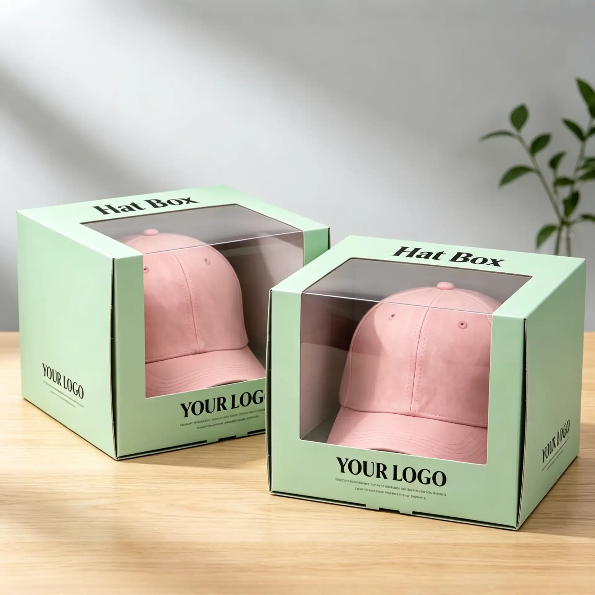 Transparent Window Hat Box Cube Display Packaging