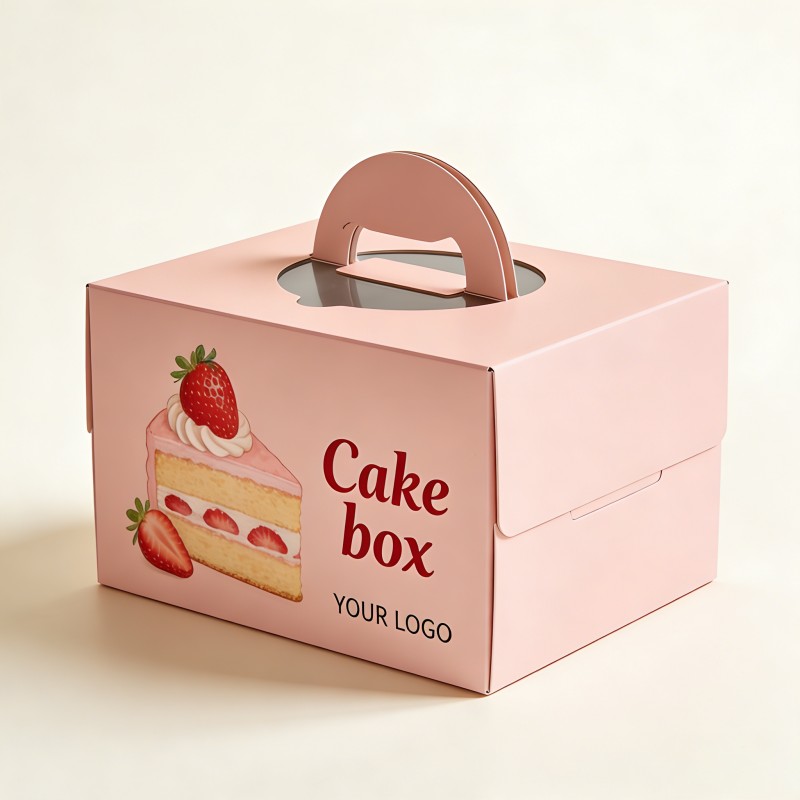 Pink cake box
