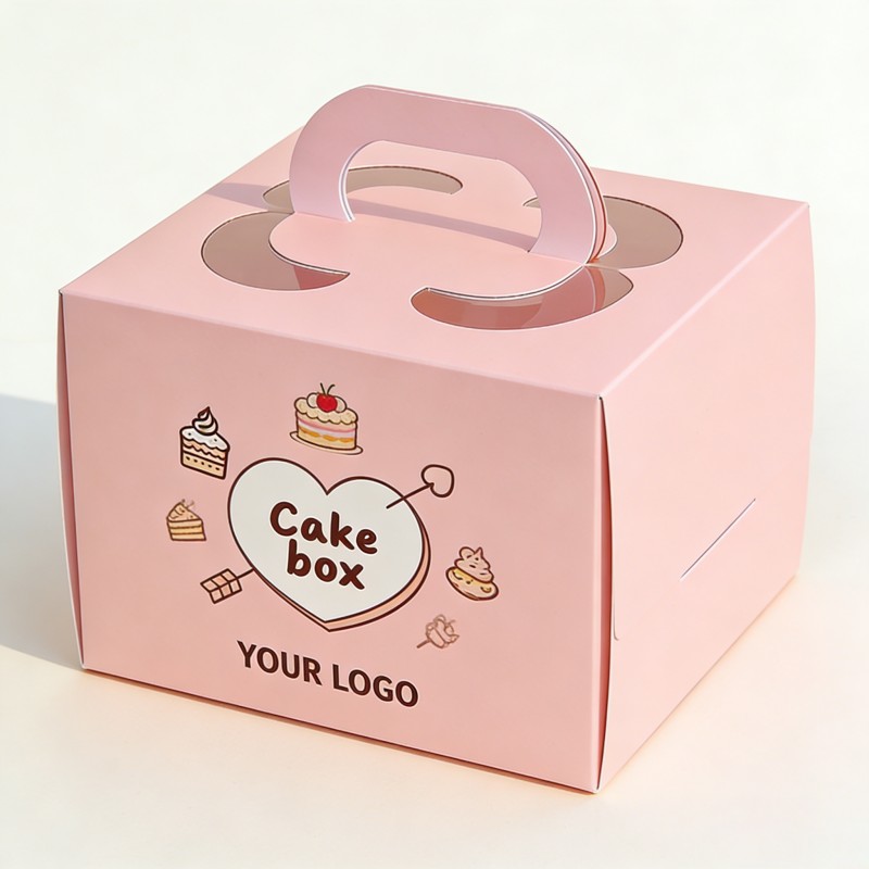 Portable hand-held cake box