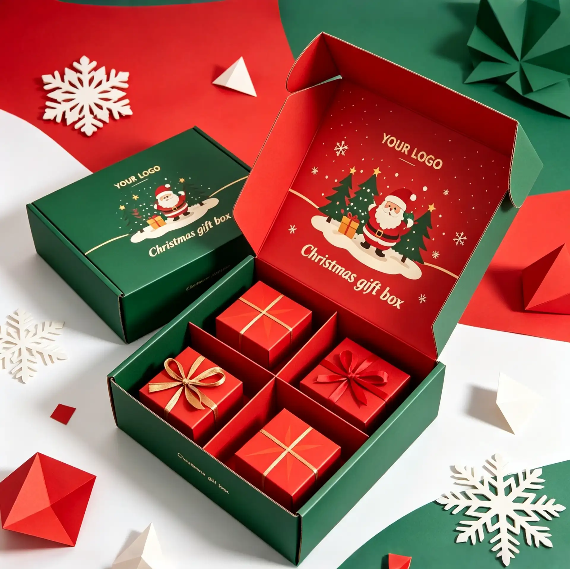 4-Compartment Christmas Gift Box Corrugated Box