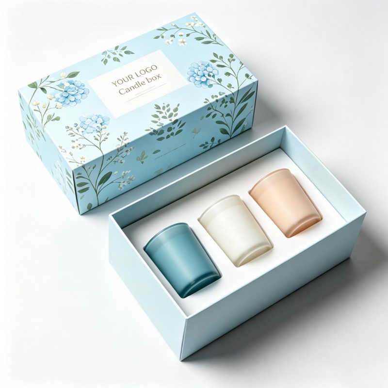 High-end three-candle packaging box