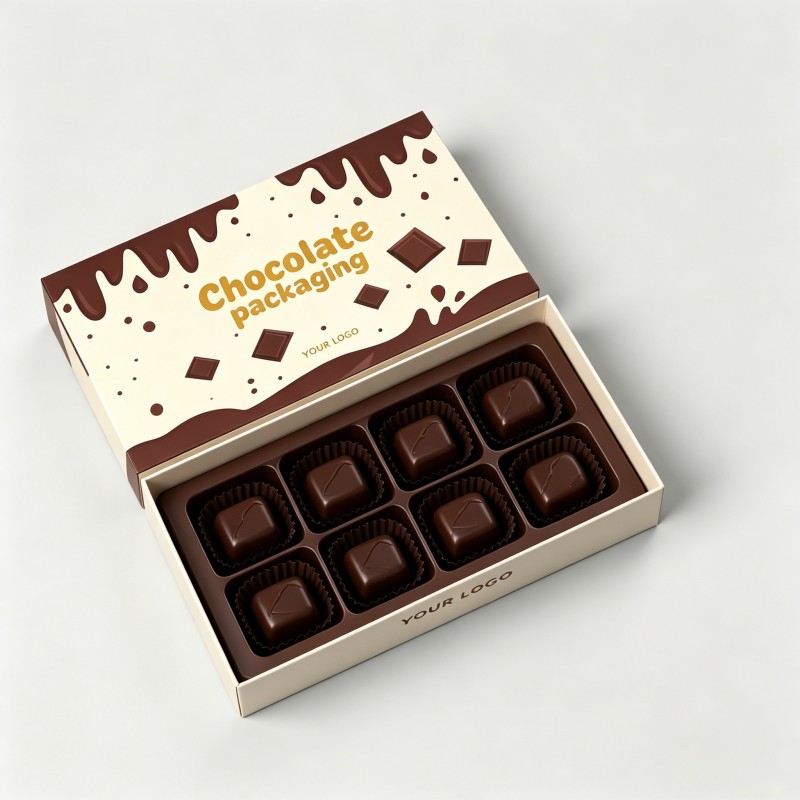 Top and bottom cover chocolate packaging box