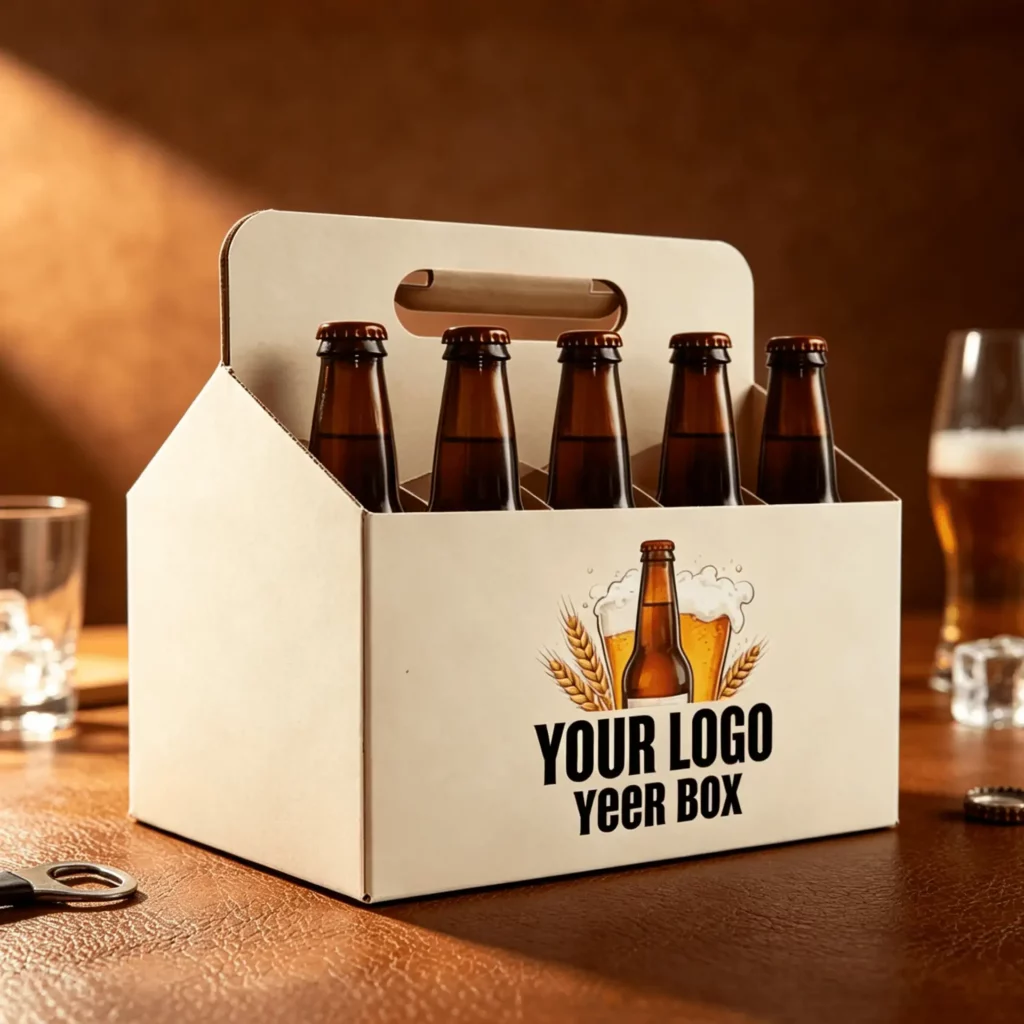 6-Pack Beer Tote Box Eco-Friendly Beer Carrier Box
