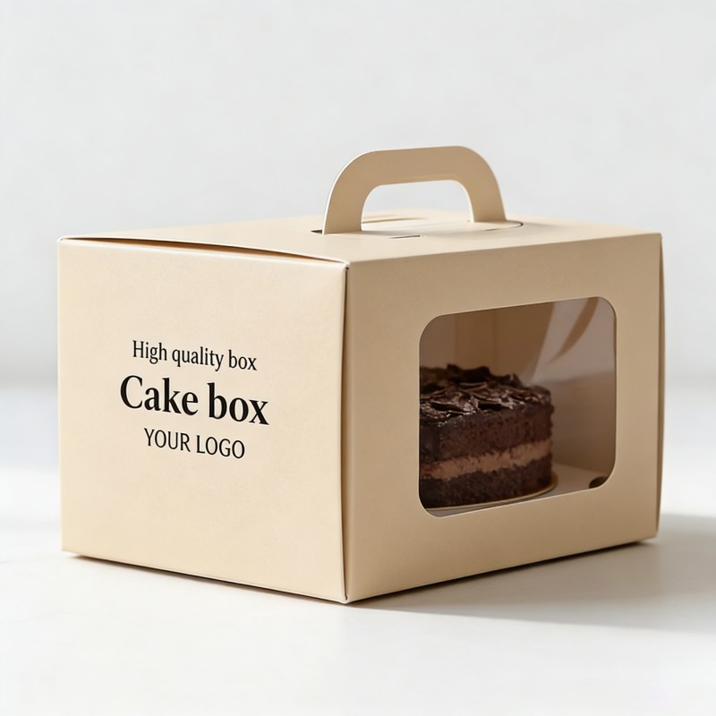 Cake box with window
