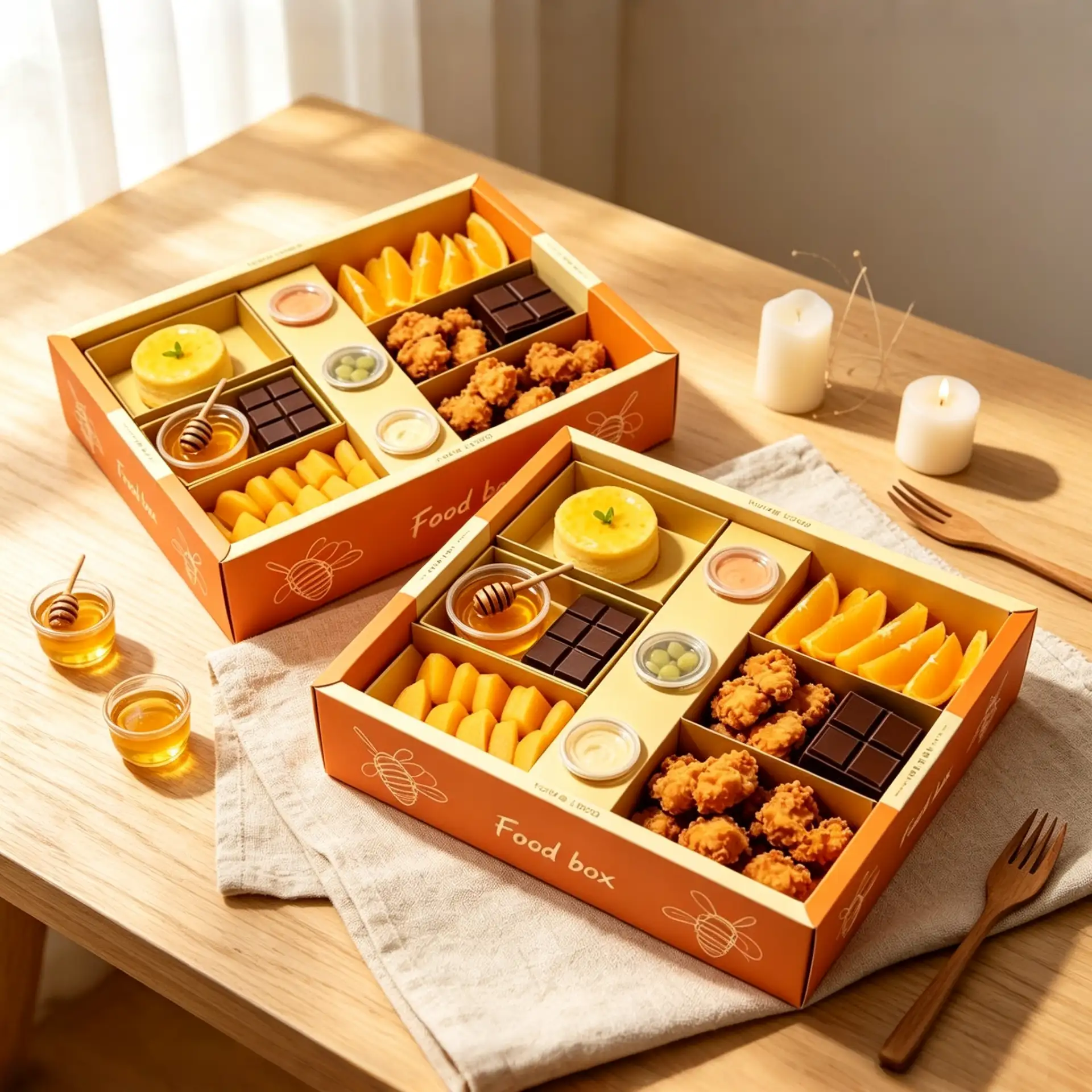 Aesthetic Picnic Party Box Custom Print Food Tray