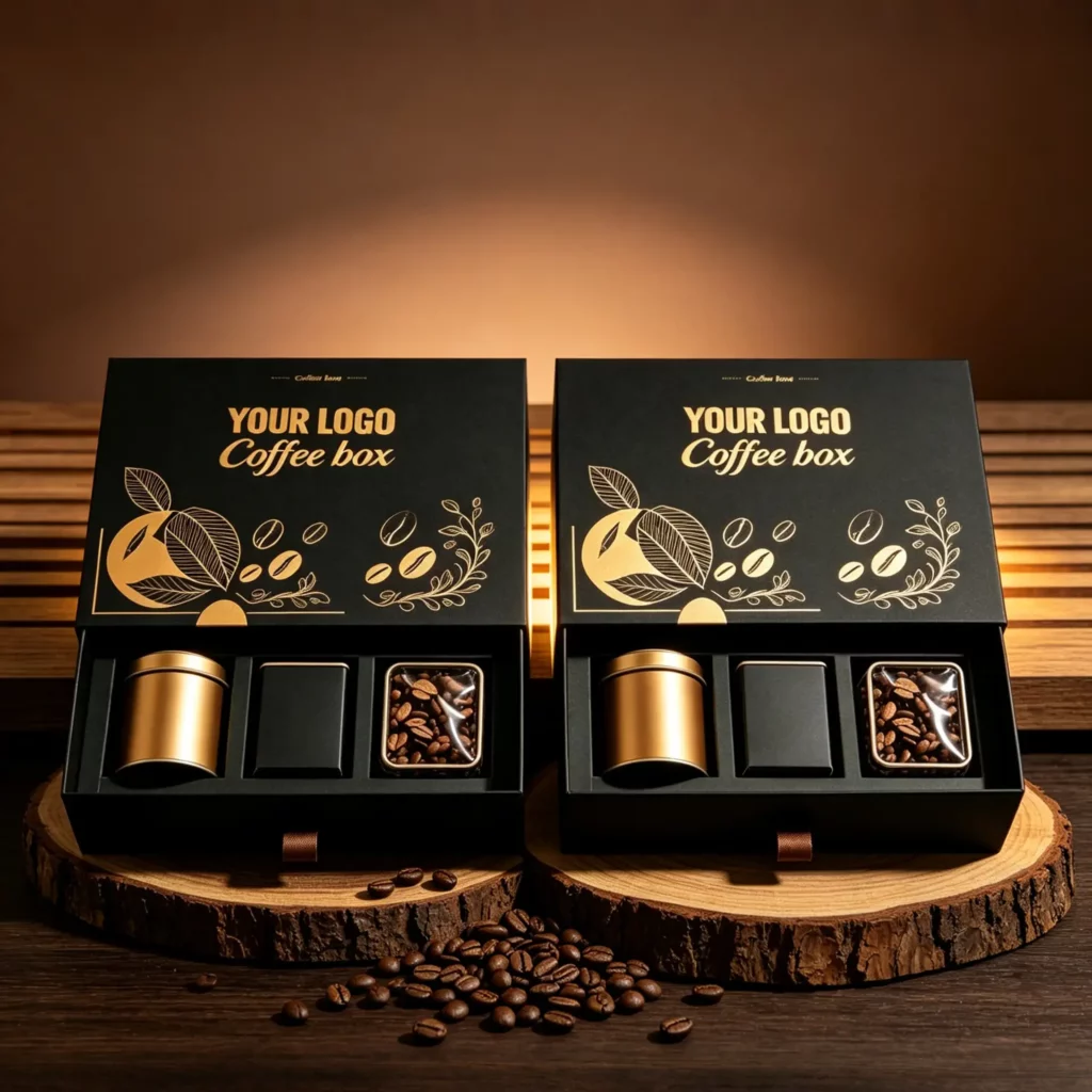 Black Gold Drawer Coffee Set​ Box