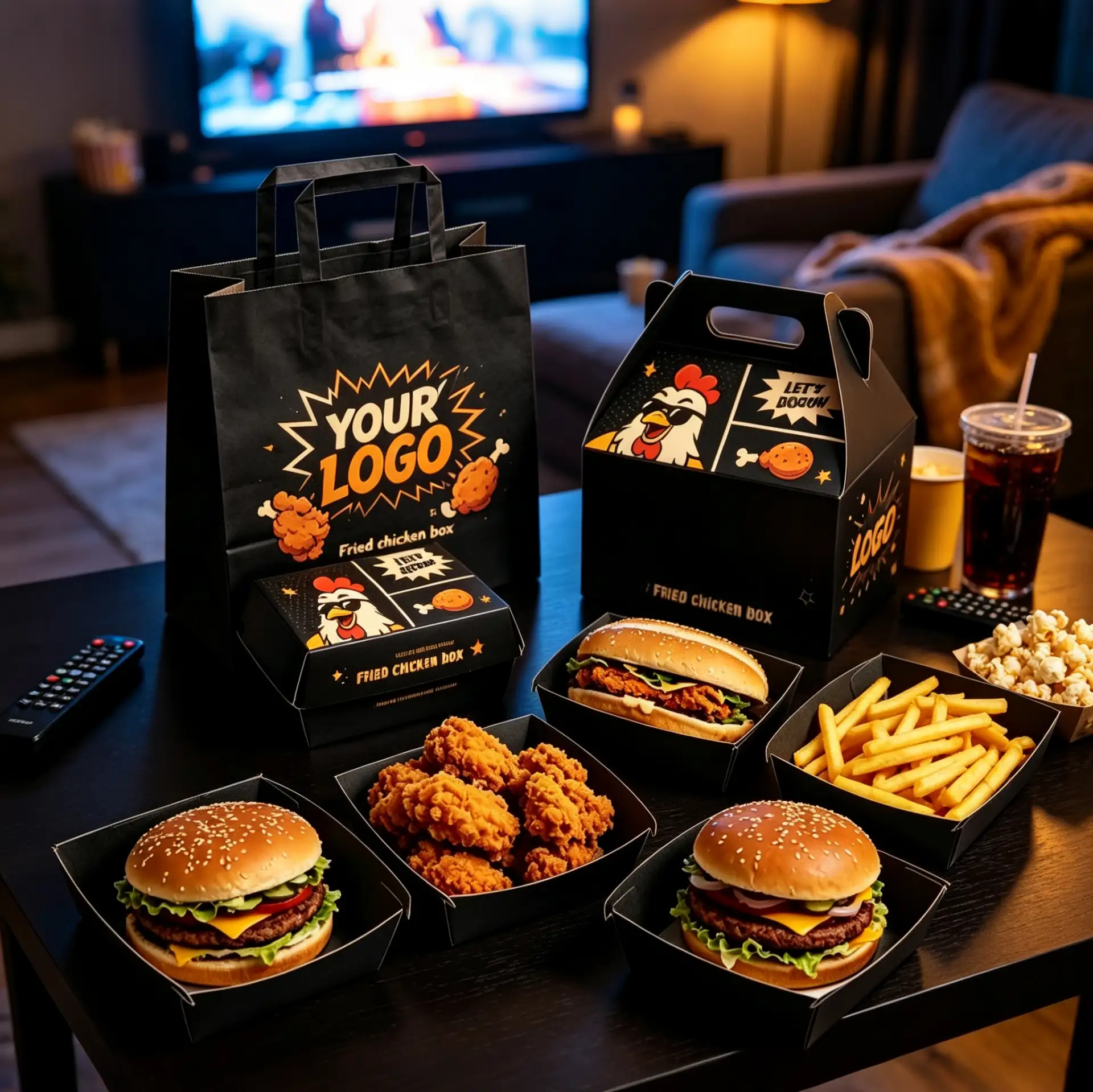 Bold Black Boom Chicken Set Box