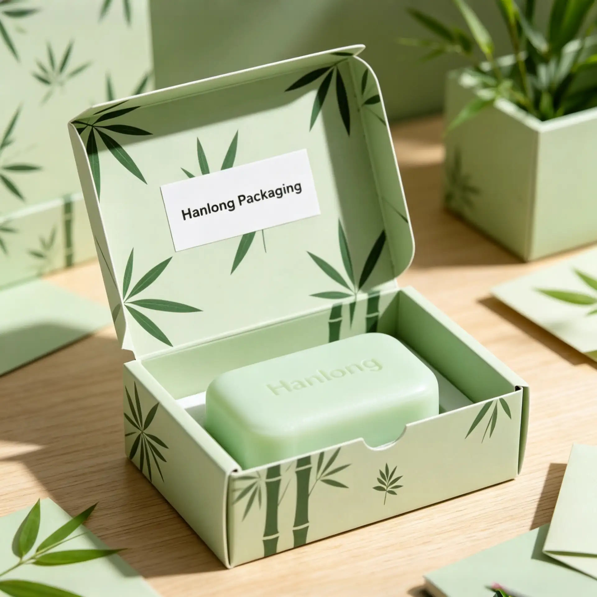 Chinese Green Style Soap Storage Box