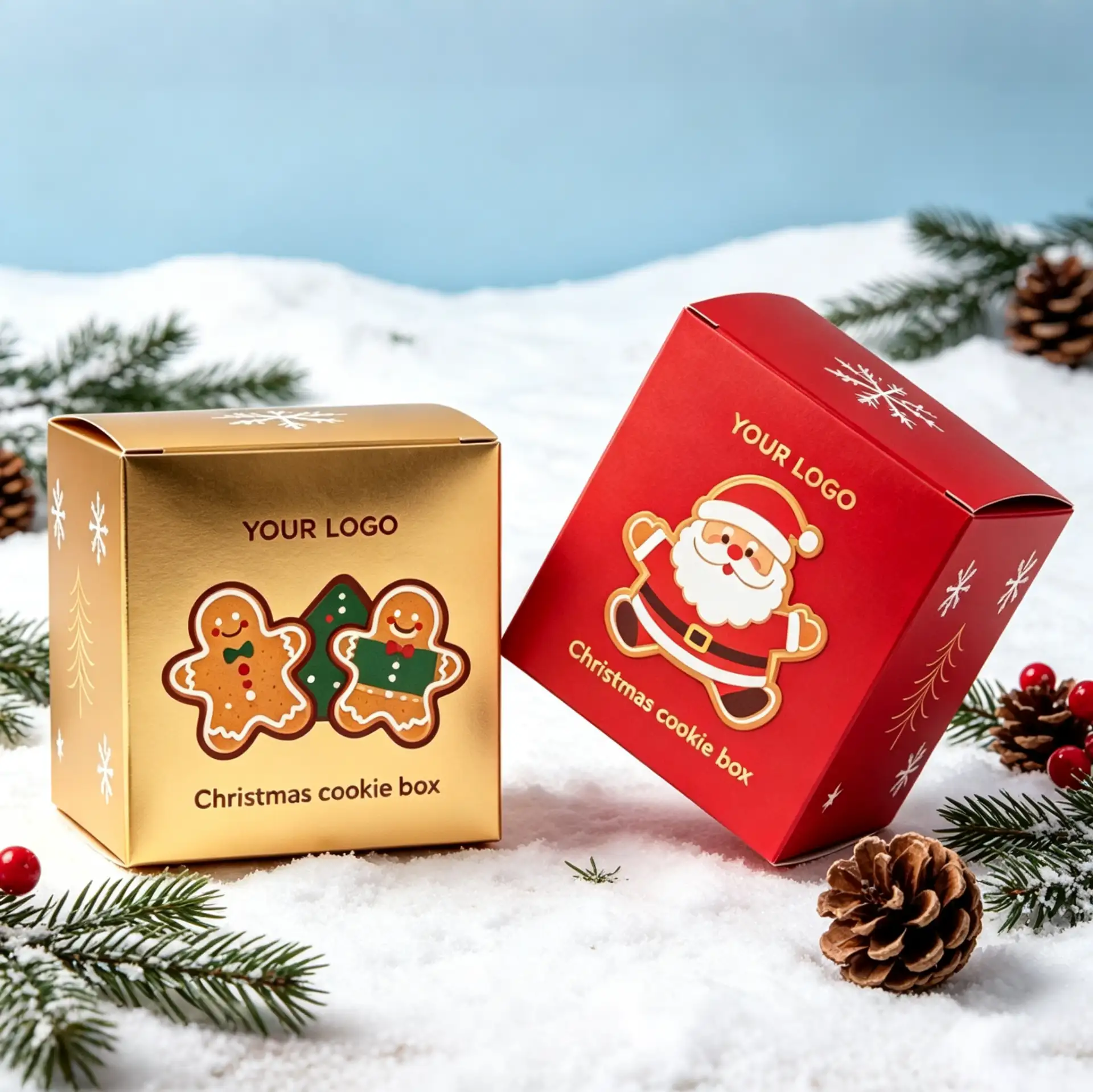 Christmas Tuck Top Box with Festive Print