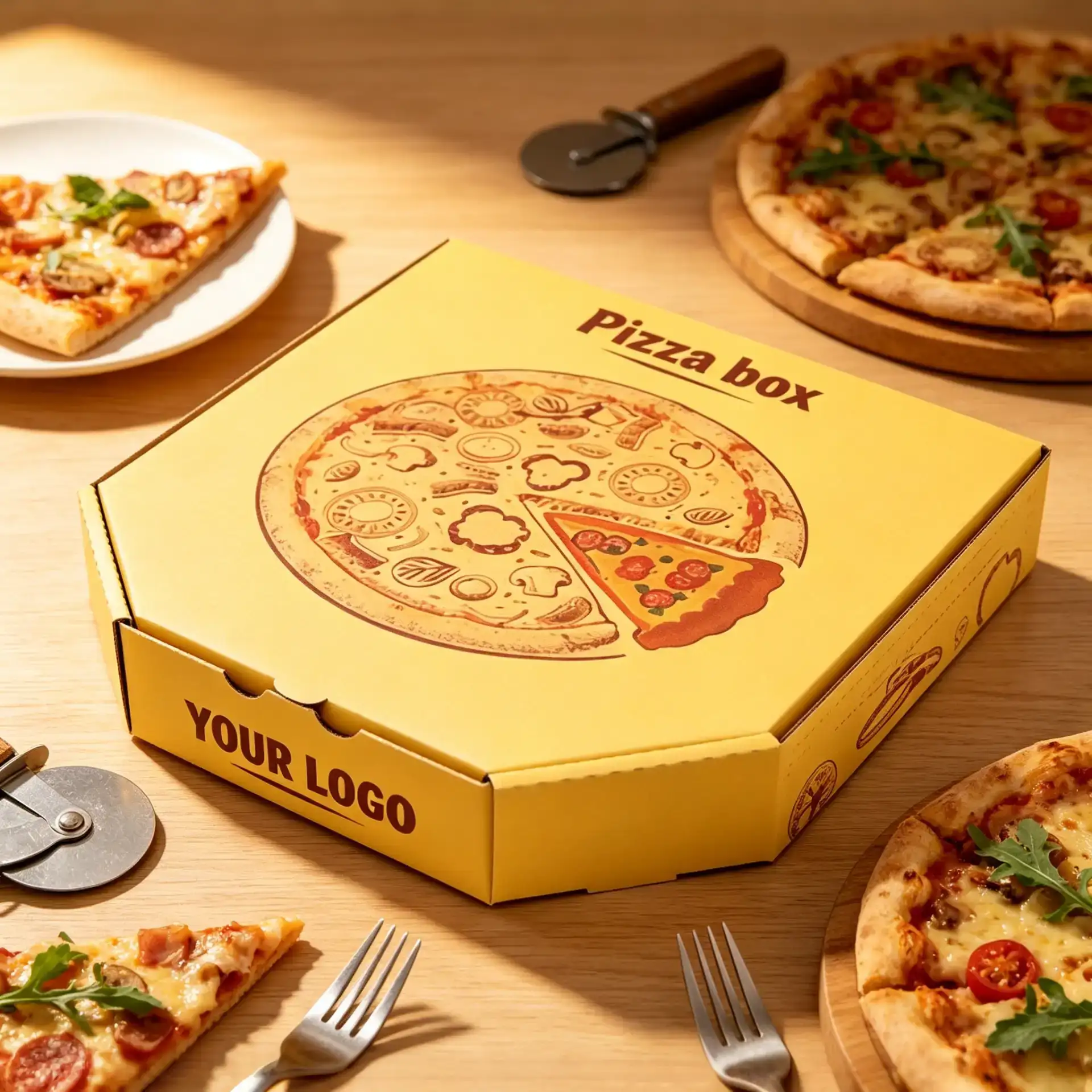 Circular Premium Pizza Packaging with Tuck Lid3