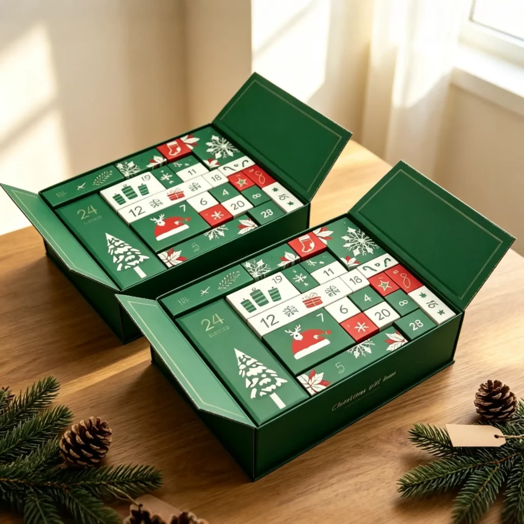 Classic Christmas Green Interactive Gift Box