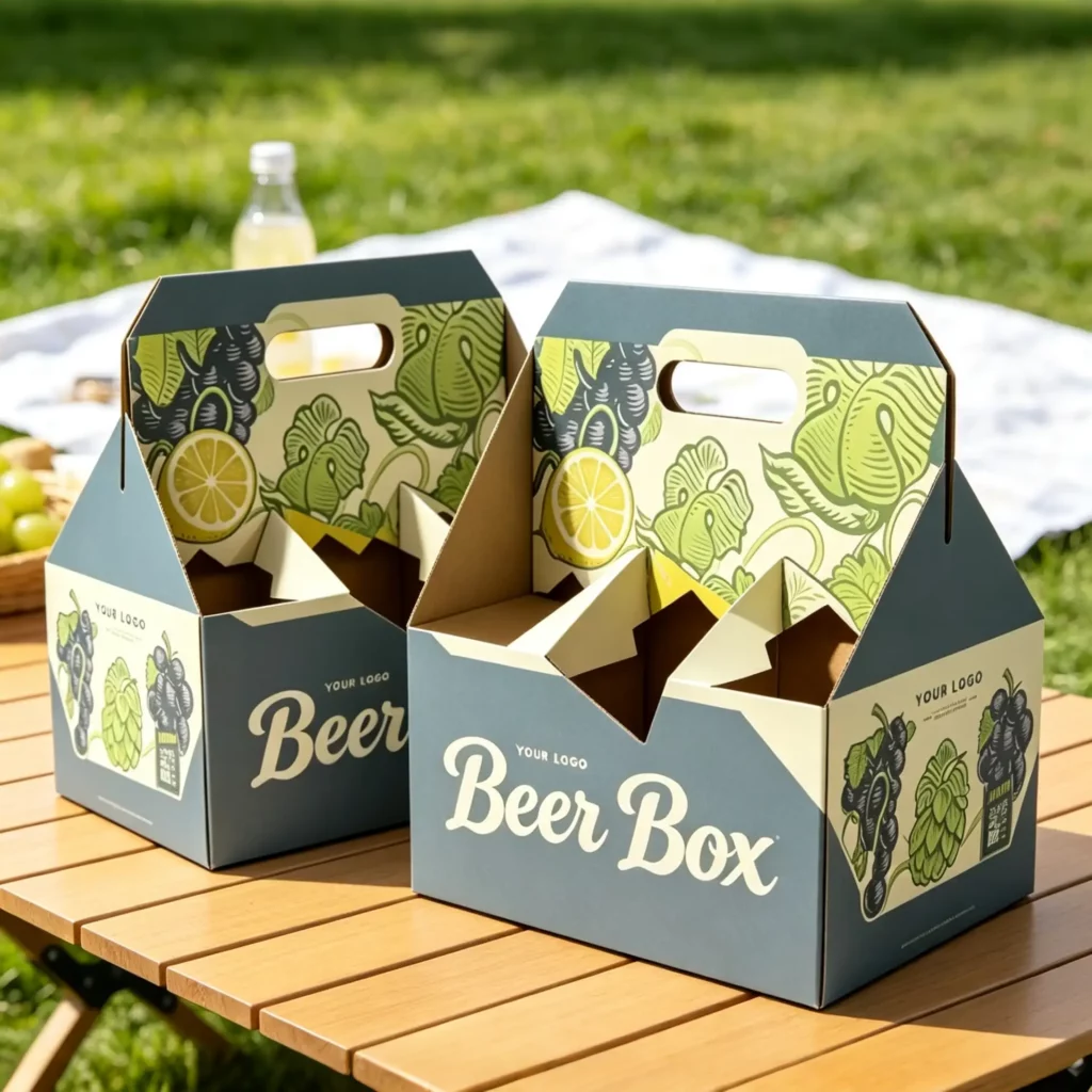 Custom Logo 6-Bottle Beer Box